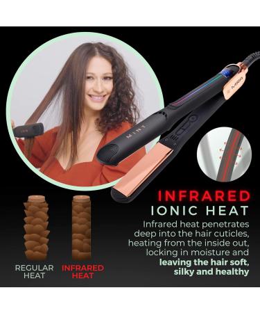 Professional Series MIRA Titanium Flat Iron | Best Hair Straightener & Curling Iron for Thick & Fine Hair | Single-Pass 1 1/4 Inch by MINT - International Shipping Available - Buy Online on SooperMarket.com