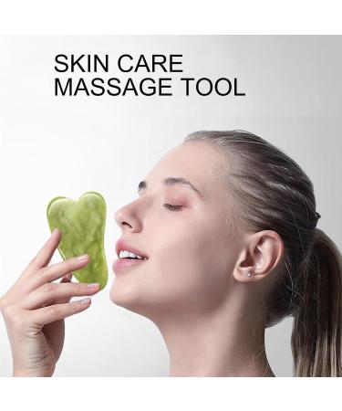 WEISIPU 5-Piece Jade Gua Sha Facial Massage Set | Natural Scraping Tool for Skin Care & Relaxation - Ideal for All Skin Types - Buy Online on SooperMarket.com