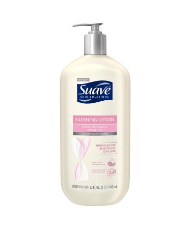 Suave Skin Solutions Body Lotion Silkening with Baby Oil 32 oz