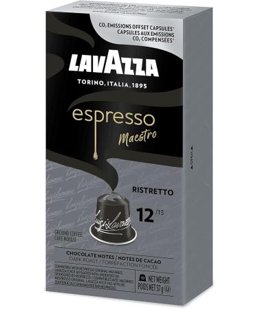 Lavazza Espresso Maestro Ristretto Dark Roast Coffee Capsules Compatible with Nespresso Original Machines Intense and Full-bodied notes of chocolate and caramel (10 pack) Maestro Ristretto 10 count (Pack of 1) - Buy Online on SooperMarket.com