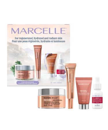 Marcelle Revival+ Skin Renewal Holiday Gift Set Renewing & Redensifying Anti-Aging Skin Care Routine for All Skin Types 45+ Hypoallergenic Fragrance-Free Paraben-Free Cruelty-Free