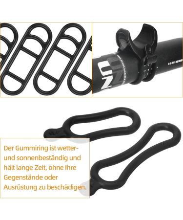 Tuserxln Bicycle Stretch Silicone Tape - 10 Adjustable Rubber Rings for LED Bike Lights & Flashlights | International Shipping - Buy Online on SooperMarket.com