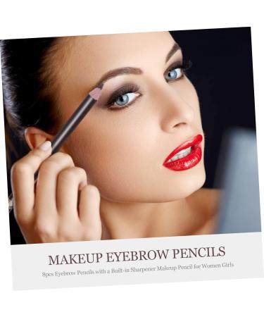TOVINANNA 8pcs Pencil Sharpener Eyebrow Pencil Waterproof Eyebrow Pen Pencils Miss Wooden Small Tools Coffee 1 count (Pack of 1) Coffee - Buy Online on SooperMarket.com