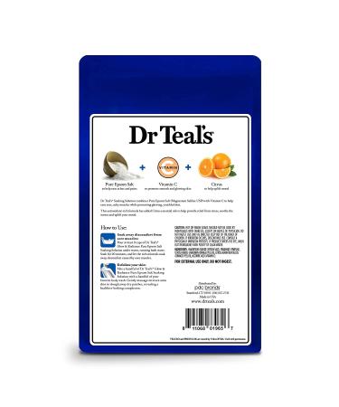 Dr Teal's Pure Epsom Salt Soak Glow & Radiance with Vitamin C & Citrus Essential Oils 3 lbs - Pack of 4 - Buy Online on SooperMarket.com