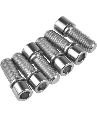 Wanyifa M8 x 20mm Titanium Ti Bolt with Washer for BMX Bicycle Stem - Pack of 6 | Lightweight and Durable Titanium Bolts - Buy Online on SooperMarket.com