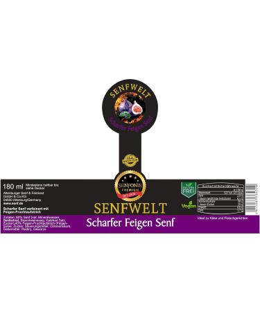 Altenburger Original Senfonie Hot Fig Mustard 180 ml - Premium Mustard with Fig Fruit Spread for Gourmet Flavors - Buy Online on SooperMarket.com