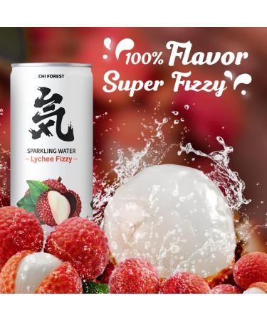 CHI FOREST Fizzy Lychee Sparkling Water 11.15 fl oz (Pack of 24) - Refreshing and Delicious - Buy Online on SooperMarket.com