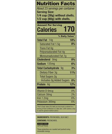 Setton Farms Premium Pistachios - Dry Roasted with Sea Salt - 3lb Bag (48 oz) - Buy Online on SooperMarket.com