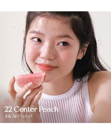 Peripera Ink Airy Velvet Lip Tint (0.14 fl oz) - High-Pigmentation, Lightweight & Moisturizing | Not Animal Tested - Center Peach (#022) - Buy Online on SooperMarket.com