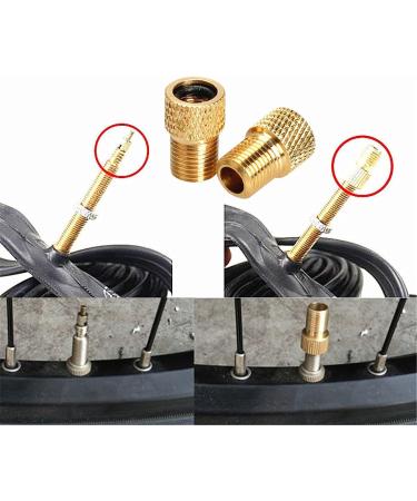 Osymoker Anodized Alloy Presta Valve Caps + Copper Presta to Schrader Adaptor for Bike, Car, Tube Pump - Premium Valve Converter Tools - Buy Online on SooperMarket.com