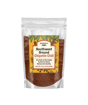 Southwest Ground Chipotle Chili (2 lb) By Unpretentious Baker, Tex-Mex Blend, Use for Dry Rubs & Marinades, Rich Full Flavor 2 Pound