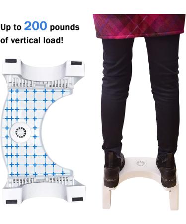Eyourlife 7 Inch Folding Toilet Stool - Foldable Squatting Step for Adults - Bathroom Foot Rest - White | 2 Pounds - Buy Online on SooperMarket.com