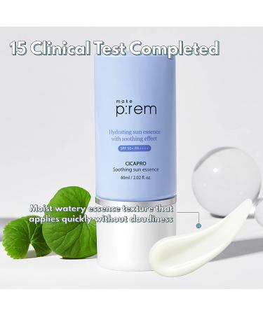 MAKEPREM CICA Pro Soothing Sun Essence SPF 50+ PA++++ - Daily Hydrating Lotion - Buy Online on SooperMarket.com