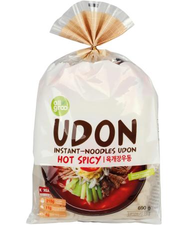 Allgro udon instant noodle - spicy -sharp and soup fast preparation - contains 3 portions - 1 x 690 g spicy -shaped 690 g (1 Pack)