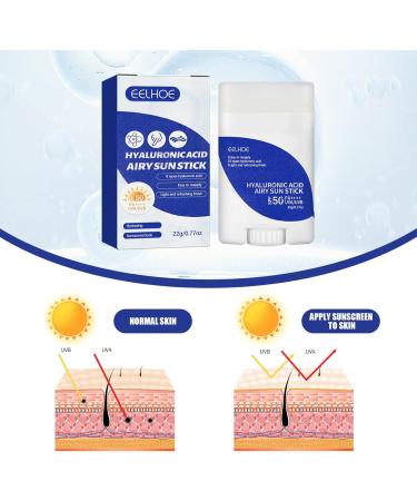 Hyaluronic Acid Watery Sun Stick Sun Sunscreen Korean Face Sunscreen SPF50+ PA++++ Face Moisturiser Hyaluronic Acid Sunscreen Face Sun Cream Anti Aging Sunscreen Daily Sunscreen With No White Cast - Buy Online on SooperMarket.com