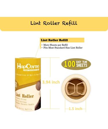 HapChron Extra Sticky Lint Roller Refills - Pack of 8, 800 Easy Tear Sheets - Fits Most Standard Size Rollers - Works Great On Pet Hair - Buy Online on SooperMarket.com