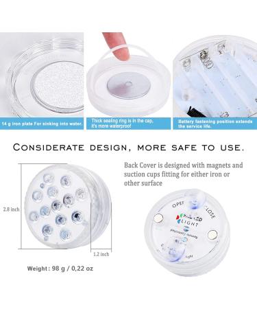 Underwater LED RGB Lights - Aled Light 13 LEDs Waterproof - 2 Pack with Remote Control for Pond Pool Vase & Fish Tank Decoration - Buy Online on SooperMarket.com