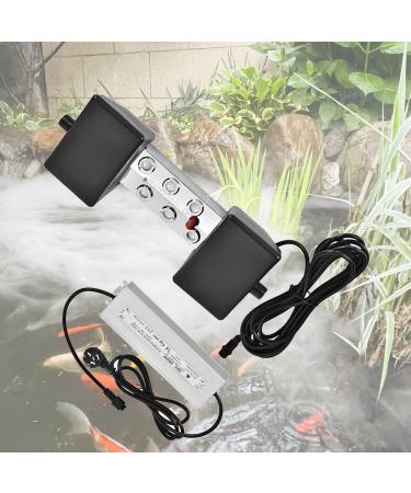 6 Head Ultrasonic Fog Machine 4200Lm/h Mist Maker Air-cooled Fogger with Waterproof Power Supply and Float for Garden Pool Water Fountain Pond Atomizer (Color : With 150W Power Supply)