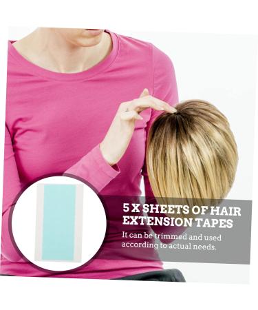 5 Sheets Double-Sided Tape - Waterproof Adhesive Stickers for Hair Extensions Wigs and Nails - 2x0.5cm - International Shipping - Buy Online on SooperMarket.com