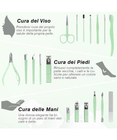 Jupeli Nail Set - Professional Pedicure & Manicure Kit for Men | Stainless Steel Nail Clippers & Grooming Tools - Perfect Valentine s Day & Christmas Gift (Green) - Buy Online on SooperMarket.com