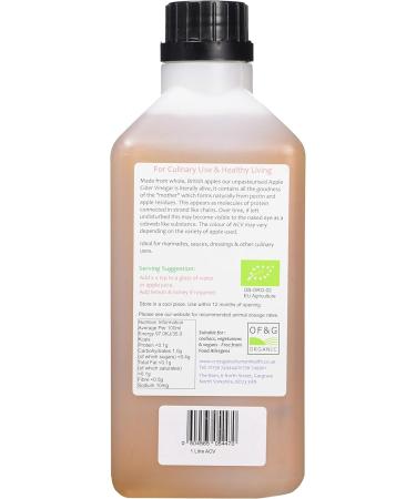 Crossgates Award Winning Apple Cider Vinegar 1 Ltr Raw Unpasteurised Rich in Minerals Vitamins Enzymes and Trace Elements With Established Health Benefits and Delicious Culinary Uses 1 Litre - Buy Online on SooperMarket.com
