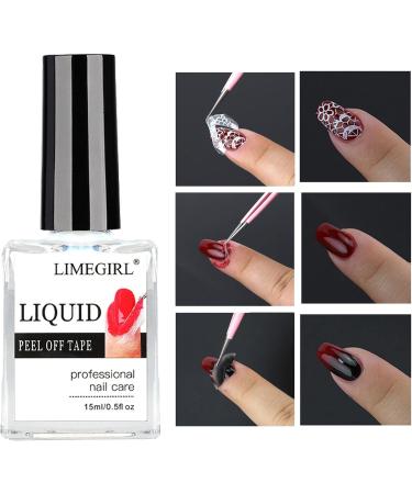 15ml Peel off Nail Polish for Nails 2PCS Latex Nail Polish Barrier Easy Peel Polish Barrier Anti-overflow Glue Nail Art Manicure Edge Protection - Buy Online on SooperMarket.com