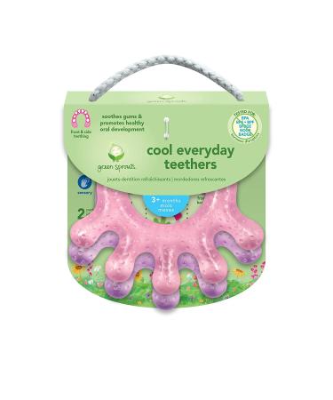 Green Sprouts Pink Cooling Teether - 2 Pack for 3+ Months Old Babies - Buy Online on SooperMarket.com