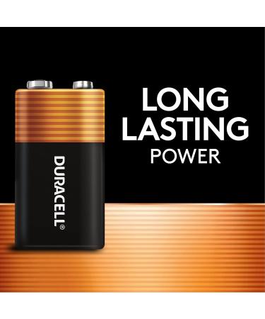 Duracell Coppertop 9V Battery Long-lasting Alkaline Power 2 Count Pack for Household & Office Devices - Buy Online on SooperMarket.com