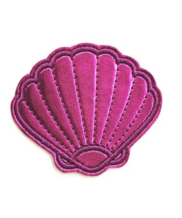 Nipitshop Patches Purple Shellfish Patch Shell Shellfish Sea Life Cartoon Kids Patch Embroidered Iron On Patch for Clothes Backpacks T-Shirt Jeans Skirt Vests Scarf Hat Bag