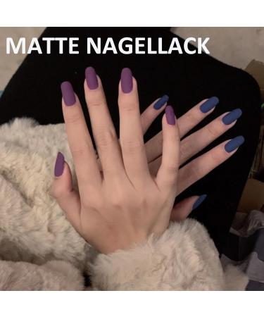 Blue Matte Nail Polish Quick Drying Nail Polish Long-Lasting Nail Polish Highly Pigmented Velvet Varnish Nail Polish Non-Toxic DIY Nail Art Manicure (60) - Buy Online on SooperMarket.com