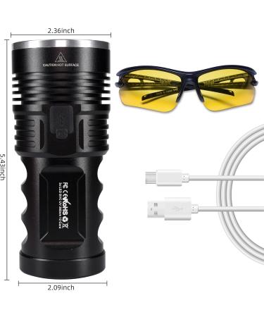 Darkbeam UV Torch 365nm Flashlight | Rechargeable Blacklight 36W LED | Portable Pet Urine Detector | Resin Curing & Leak Detection - Buy Online on SooperMarket.com