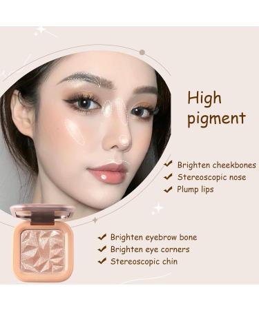 Shefave Highlighter Makeup Palette - Nude Pink Shimmer Colors Powder | Long Lasting & Lightweight Silky Formula | Highly Pigmented Cosmetics Gift | 40g - Buy Online on SooperMarket.com
