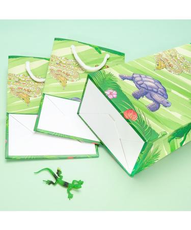 WERNNSAI Reptile Party Favor Bags - 16 PCS Reptile Birthday Party Supplies Gift Bags with Handles for Kids Boys Snakes Leopard Turtle Goodie Bags for Reptile Theme Camping Party Baby Shower Decoration - Buy Online on SooperMarket.com