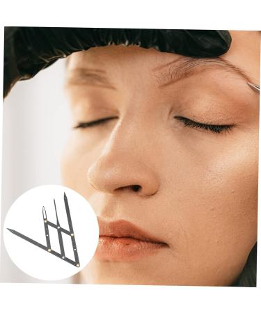 Mikinona Eyebrow Scale Mini Tools Makeup Tools Eyebrow Stencil Eyebrow Positioning Tool Balance Caliper Miss 1 count (Pack of 1) Black - Buy Online on SooperMarket.com