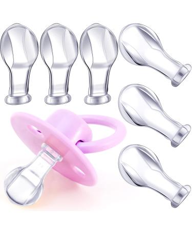 6 Pieces Big Size Pacifier Silicone Pacifier Replacement chew Resistant Pacifier Dummy Pacifier Big Pacifier