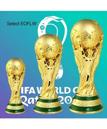 14.1 EOFLW World Cup Replica Trophy 2022 - Resin Soccer Collectible for Sports Fans - Gold Desktop Decor - Buy Online on SooperMarket.com
