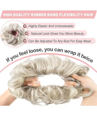 Vlasy Messy Bun Hair Piece | Curly Wavy Scrunchies Extensions Synthetic Chignons | 60g 111# Hair Accessories for Women and Girls - Buy Online on SooperMarket.com