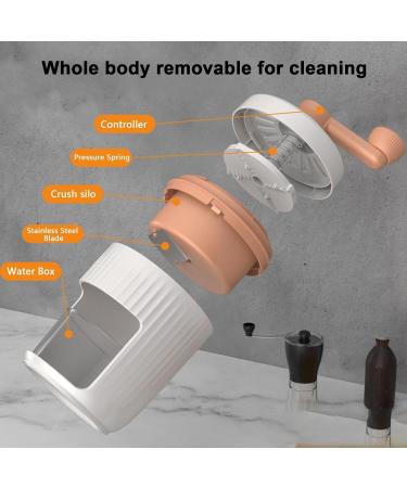 Virtcooy Ice Cream Shredder with Crank | Versatile Ice Showered Razor for Drinks Office & Outdoor Use | Removable Snow Blades - Buy Online on SooperMarket.com