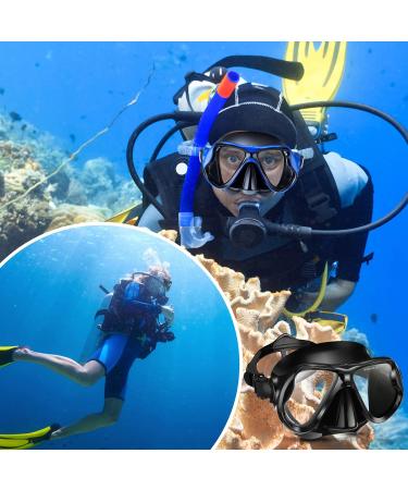 2 Pack Adult Swim Mask with Nose Cover | Anti Fog Tempered Glass Goggles for Diving Snorkeling - Buy Online on SooperMarket.com