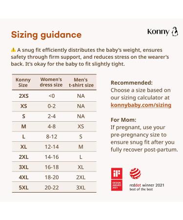 Konny Baby Carrier Original Elastech - Custom Fit Carrier Hassle-Free Easy to Wear Infant Sling Wrap Perfect for Newborn Babies up to 44 lbs Toddlers (Charcoal 3XL) 3XL 01Elastech-Charcoal - Buy Online on SooperMarket.com