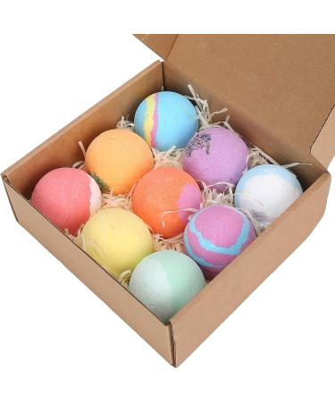 9PCS Bubble Salt Bubble Ball Set - Natural Handmade Organic Foot Bath Spa Balls for Women | Moisturizing Skin Gifts - Buy Online on SooperMarket.com