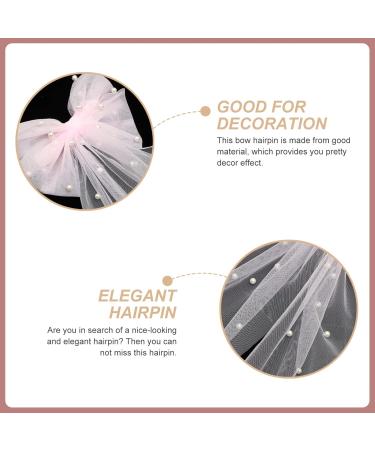 Bridal Bow Hair Pin Wedding Bridesmaid Hair Bow Bridal Veil Hair Clip Bridal Shower for Wedding Bachelorette Party Headpiece - Buy Online on SooperMarket.com