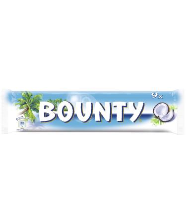 Bounty Chocolate Bars Coconut and Chocolate Flavor 9 Bars in a Pack (9 x 28.5g) 1 Ounce (Pack of 1)