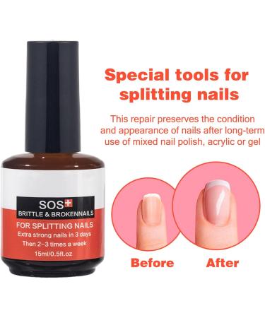 Broken & Brittle Nail Treatment - Multi-purpose Nail Strengthener - Strengthening Hardening Conditioner - Extreme Strength Nail Serum - Quick Help for Split Brittle and damaged Nails 15ML - Buy Online on SooperMarket.com
