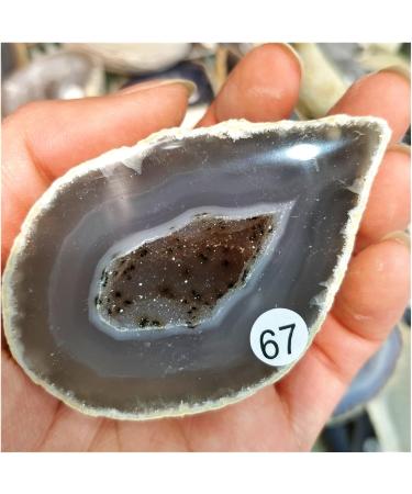 Natural Original Raw Agate Crystal Geode Cutting Hole Feng Shui DecorEnergy Stone Specimen Craft Collectibles Decoration Stone Collection (Size : 150-200g a Piece) - Buy Online on SooperMarket.com