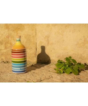 Muraglia - Extra Virgin Olive Oil Rainbow Ceramic Jar (Medium Fruity) 500ml Rainbow Arcobaleno - Buy Online on SooperMarket.com