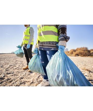 100 Tearproof 50L Garbage Bags with Handle | Liquid-Tight Recyclable | 5 Rolls of 20 Pieces - International Shipping - Buy Online on SooperMarket.com