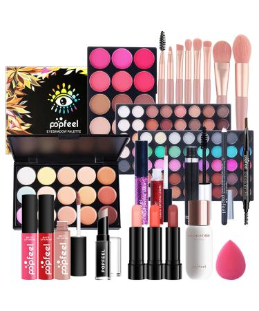 Chseeo make-up set make up set cosmetics make-up case cosmetics gift set concealer eyeshadow pallet powder lip gloss lipstick make-up pallets for face eyes and lips #1