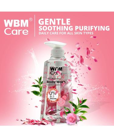 Ultra Moisturizing Body Wash for All Skin Types - Rose & Pearl Extracts with Himalayan Pink Salt | 17.5 fl oz - Buy Online on SooperMarket.com