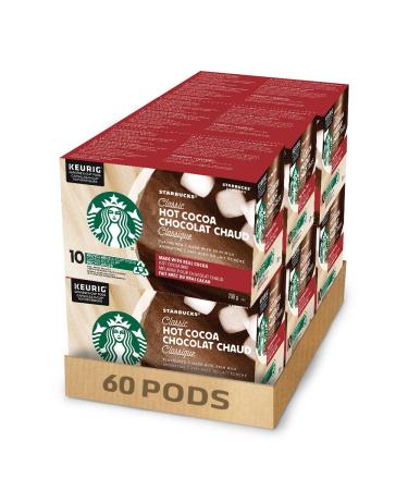 Starbucks Hot Cocoa Hot Chocolate Single Serve Keurig K-cup Pods 6 Boxes 60 Capsules